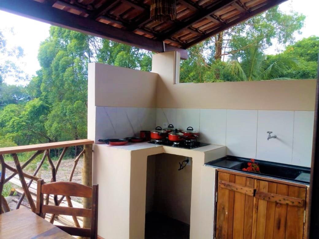 Paraiso Da Falesia Em Cumuruxatiba Com Vista Excepcional Para O Mar Villa Exterior photo